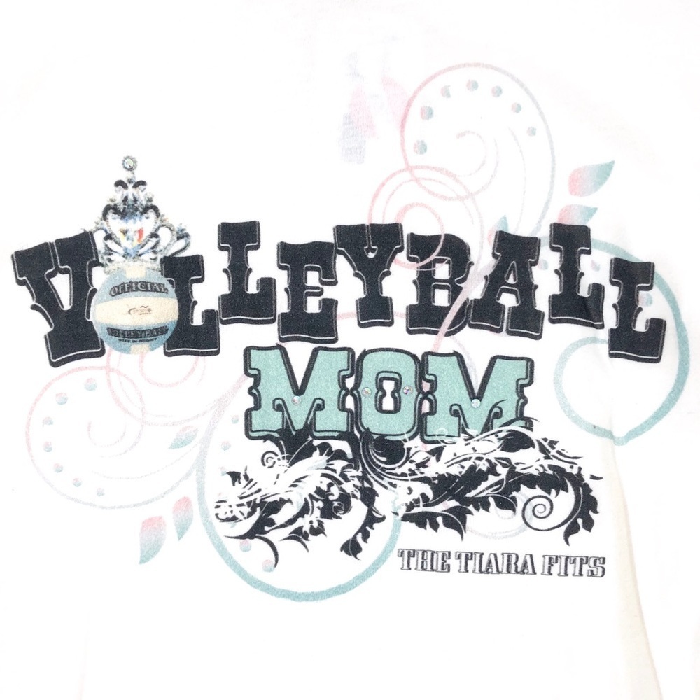 Distressed Volleyball Mom Tee - Picture 2 of 5